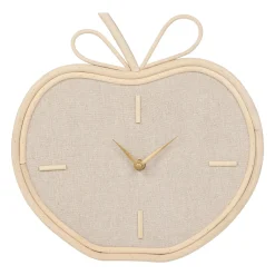 Horloge murale rotin (30 cm) Pomme Beige