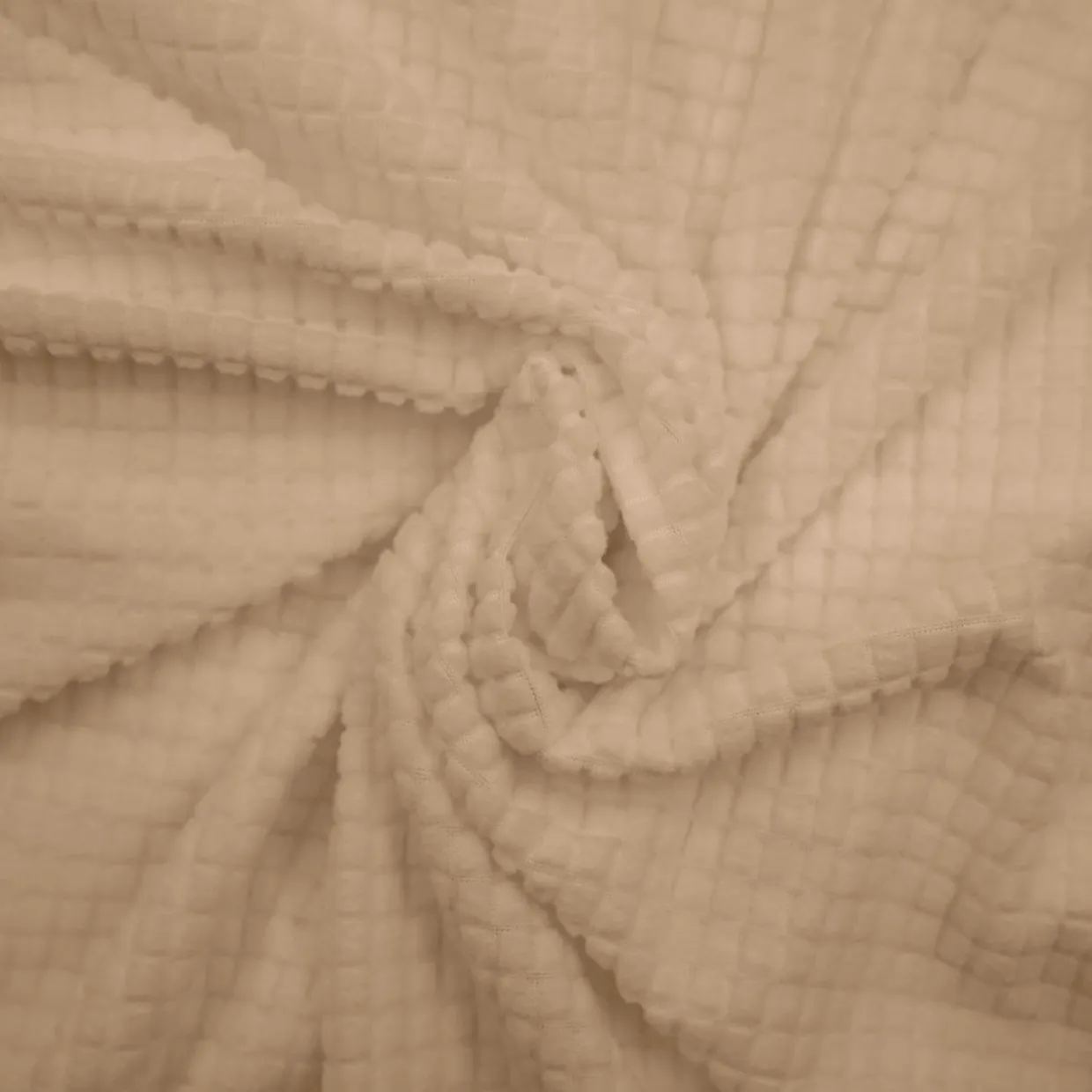 Housse de canapé extensible effet gaufré (225 x 245 cm) Sacha Beige