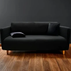 Housse de canapé extensible (225 x 245 cm) Mila Noir