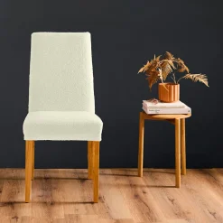 Housse de chaise bouclette (40 x 40 cm) Laina Ecru
