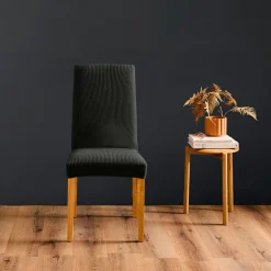 Housse de chaise extensible (40 x 40 cm) Mila Noir