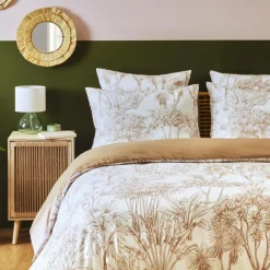 Housse de couette coton (260 x 240 cm) Lara Marron