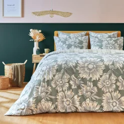Housse de couette coton (240 x 220 cm) Lara Vert