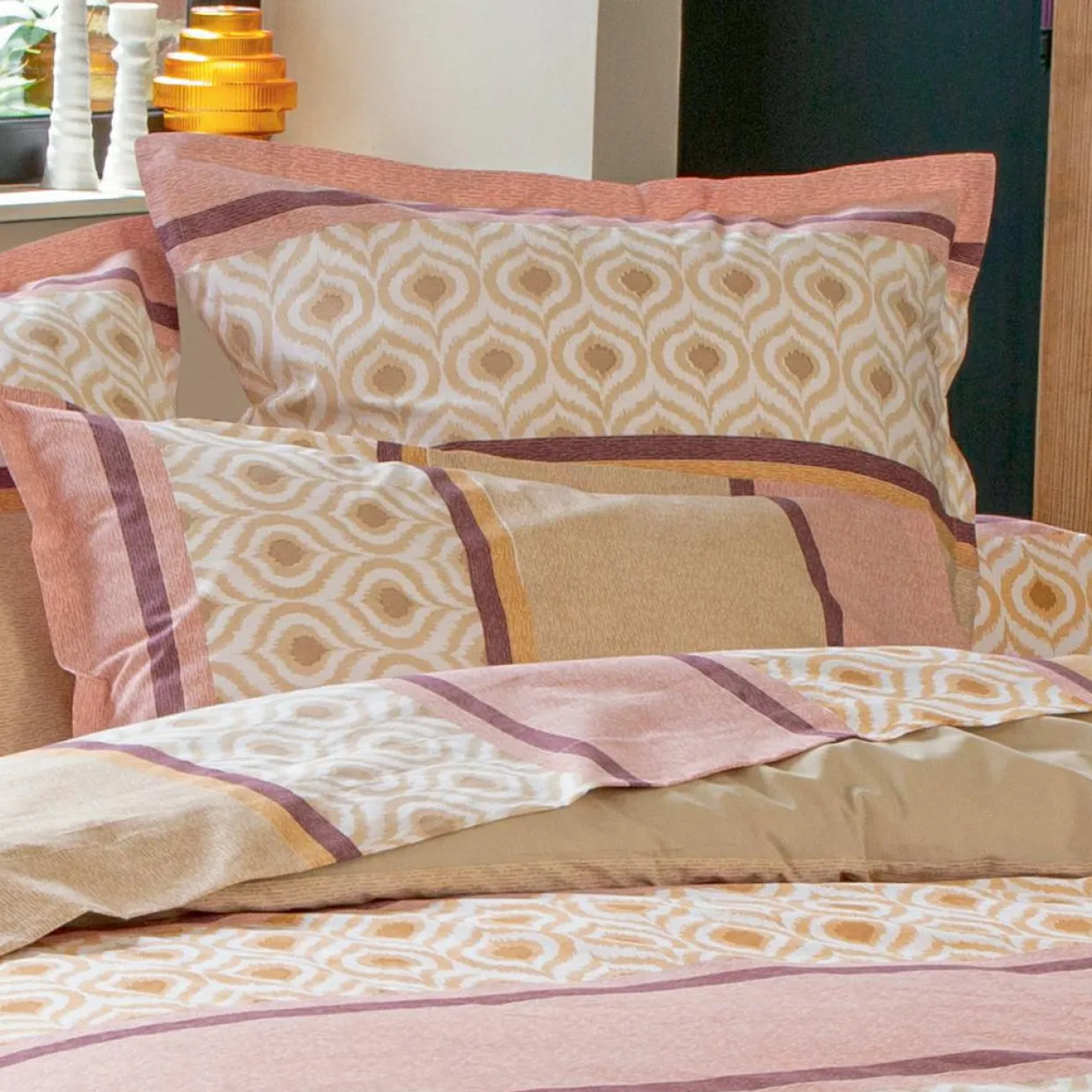Housse de couette coton (200 x 200 cm) Inouk Rose