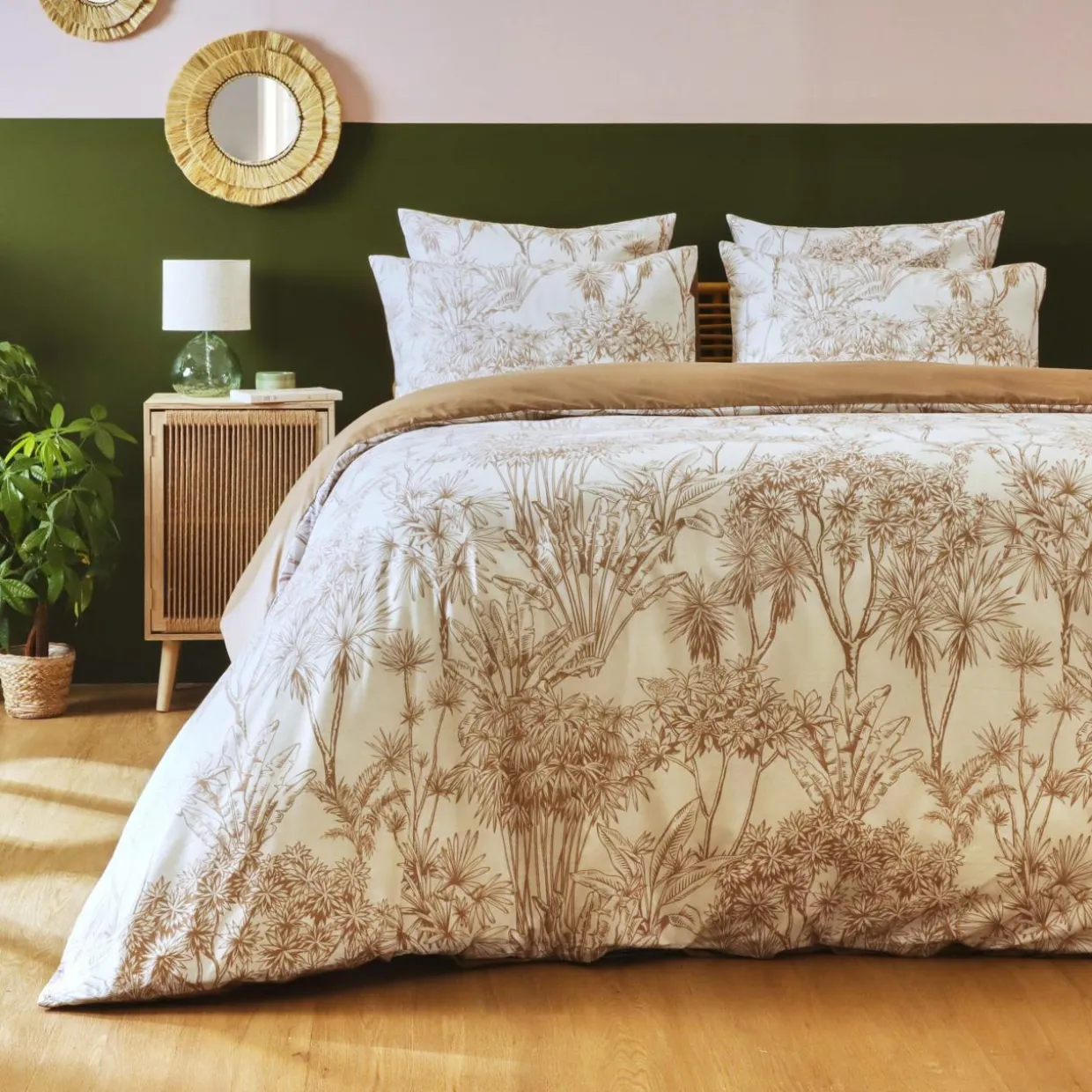 Housse de couette coton (240 x 220 cm) Lara Marron