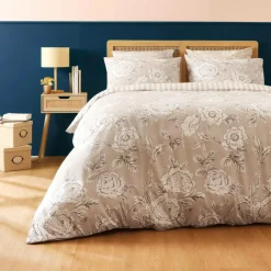 Housse de couette coton (260 x 240 cm) Lara Beige