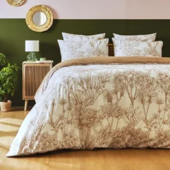 Housse de couette coton (200 x 200 cm) Lara Marron