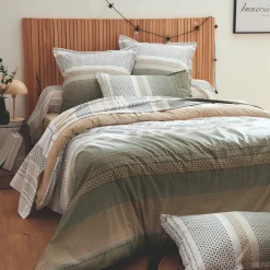 Housse de couette coton (240 x 220 cm) Niagara Vert kaki