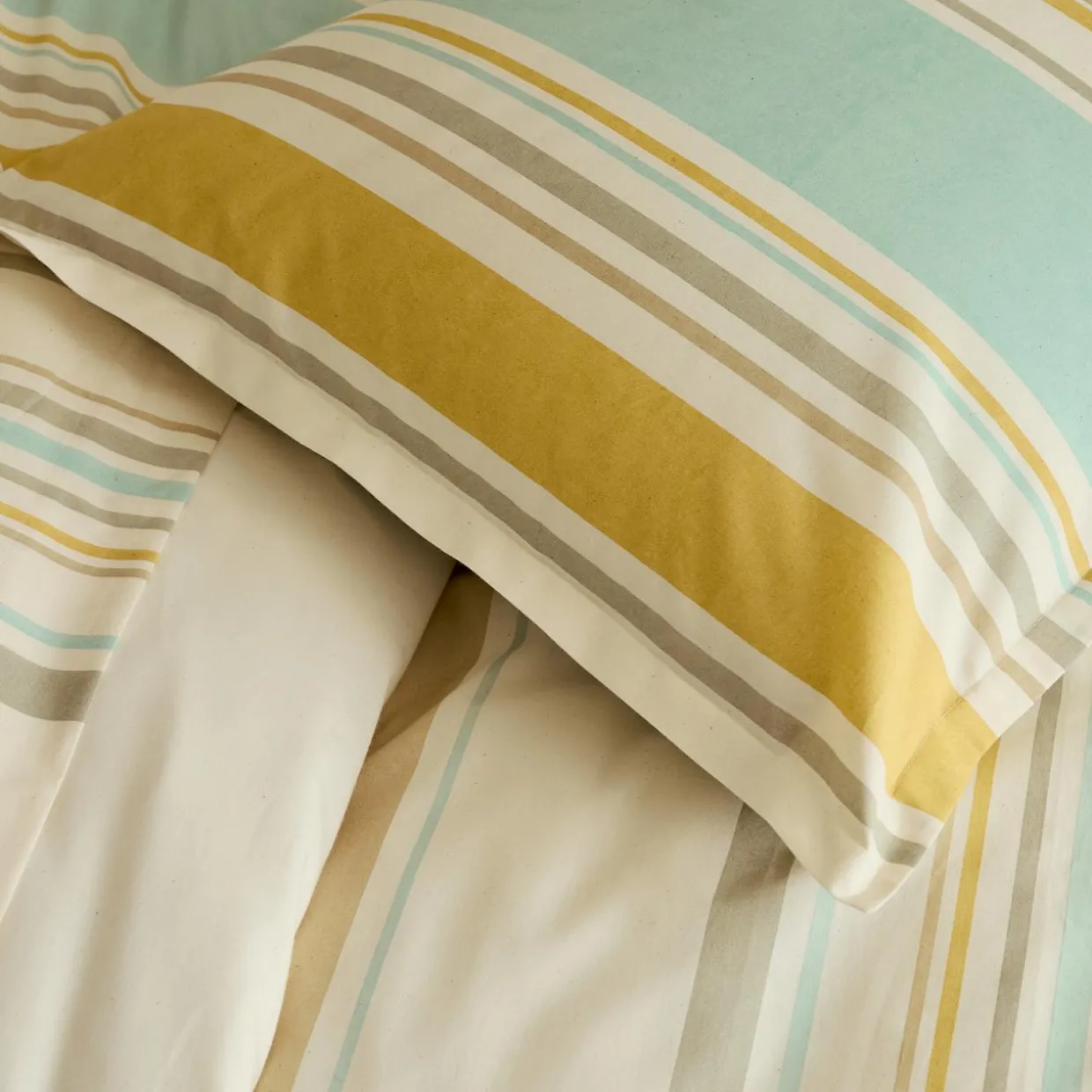 Housse de couette coton lavé (240 x 220 cm) Hugo Jaune moutarde