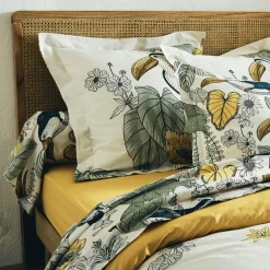 Housse de couette coton lavé (260 x 240 cm) Toco Verte