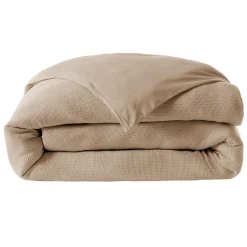 Housse de couette coton nid d'abeille (280 x 240 cm) Eva Ficelle