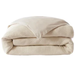 Housse de couette coton nid d'abeille (280 x 240 cm) Eva Beige