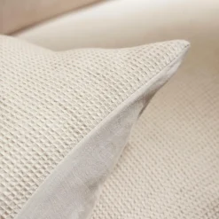 Housse de couette coton nid d'abeille (280 x 240 cm) Eva Beige