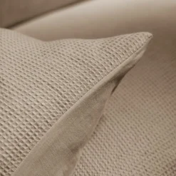 Housse de couette coton nid d'abeille (240 x 220 cm) Eva Ficelle