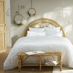 Housse de couette dentelle coton (240 x 220 cm) Jeanne Blanche