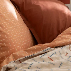 Housse de couette et deux taies coton (240 x 220 cm) Posei Multicolore