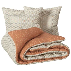 Housse de couette et deux taies coton (240 x 220 cm) Posei Multicolore