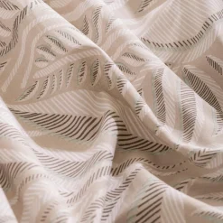 Housse de couette et deux taies coton (240 x 220 cm) Nalh Beige