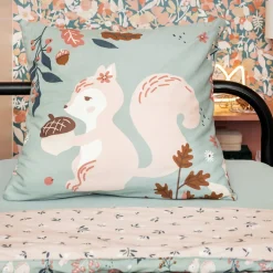 Housse de couette et deux taies enfant coton (240 x 220 cm) Tamia Multicolore