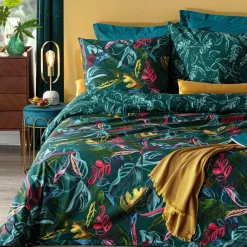 Housse de couette et deux taies coton (240 x 220 cm) Selva Multicolore