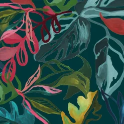 Housse de couette et deux taies coton (240 x 220 cm) Selva Multicolore