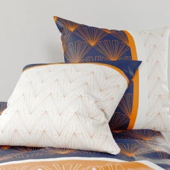 Housse de couette et deux taies coton (260 x 240 cm) Toffee Beige