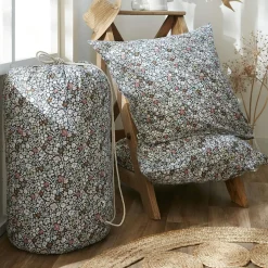 Housse de couette et deux taies coton (200 x 200 cm) Malia Multicolore