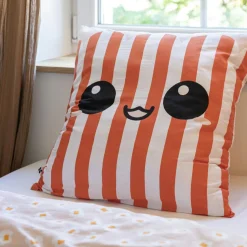 Housse de couette et deux taies enfant coton (200 x 200 cm) Fresh popcorn Rouge