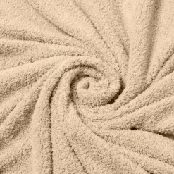 Housse de couette et deux taies d'oreiller bouclette (240 x 220 cm) Helena Beige sable