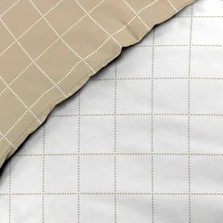 Housse de couette et deux taies d'oreiller en coton (260 x 240 cm) Cadria Blanc