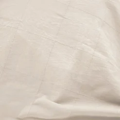 Housse de couette et deux taies d'oreiller coton lavé (240 x 220 cm) Linella Ivoire