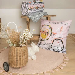 Housse de couette et deux taies enfant coton (240 x 220 cm) Jardinage Multicolore