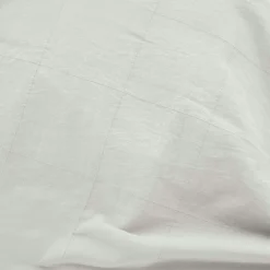 Housse de couette et deux taies d'oreiller coton lavé (240 x 220 cm) Linella Blanc