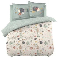 Housse de couette et deux taies enfant coton (240 x 220 cm) Polisson Multicolore