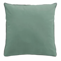 Housse de couette et deux taies coton lavé (260 x 240 cm) Linette Vert sauge