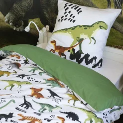 Housse de couette et deux taies enfant coton (200 x 200 cm) Cretace Verte