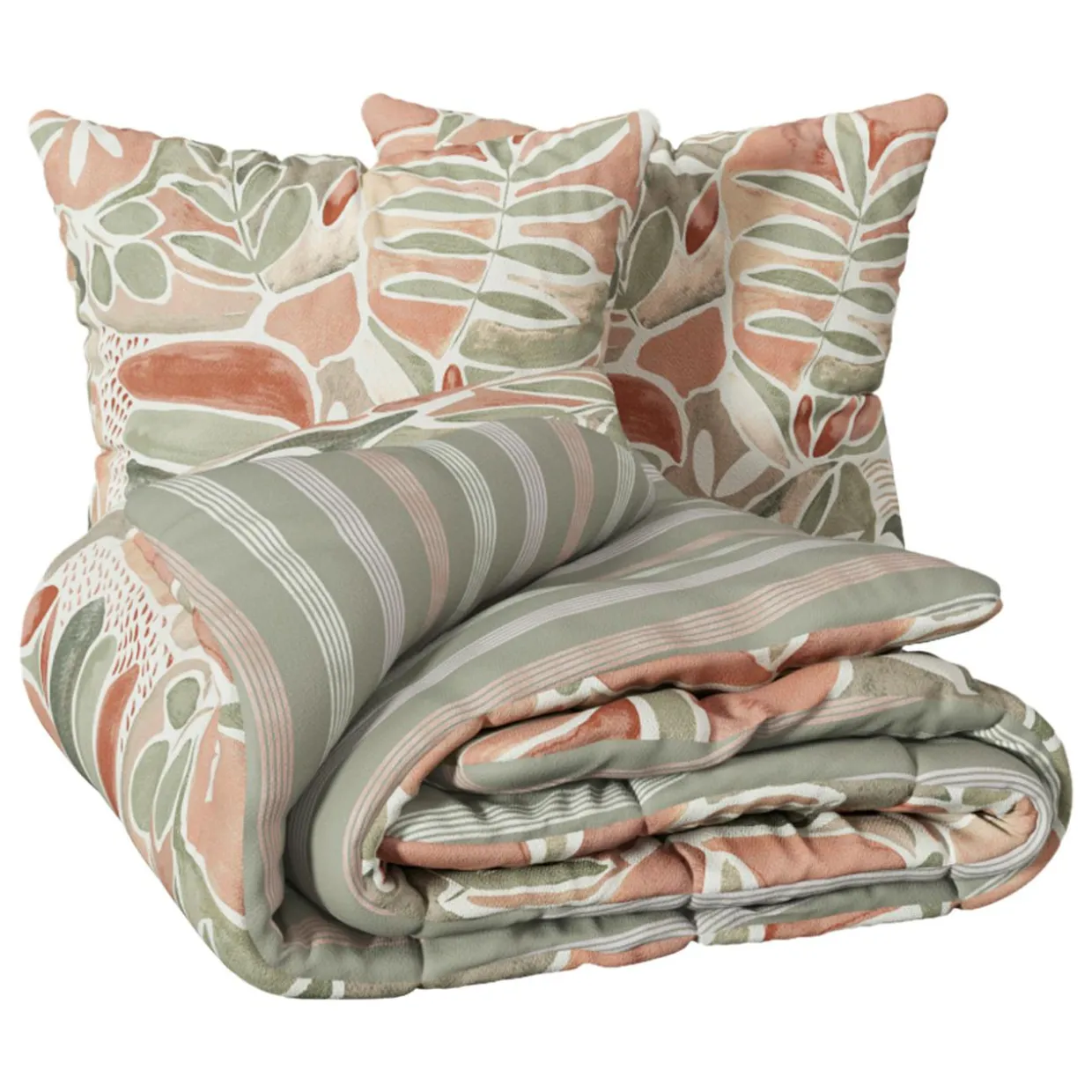 Housse de couette et deux taies coton (240 x 220 cm) Alvaro Multicolore