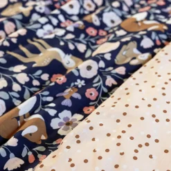 Housse de couette et deux taies enfant coton (200 x 200 cm) Forêt enchantée Multicolore