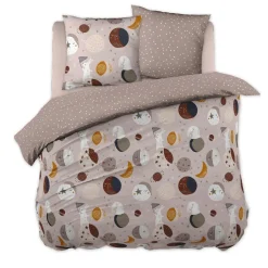 Housse de couette et deux taies enfant coton (240 x 220 cm) Sky Dream Rose