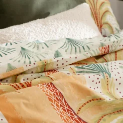 Housse de couette et deux taies percale de coton (240 x 220 cm) Janice Multicolore