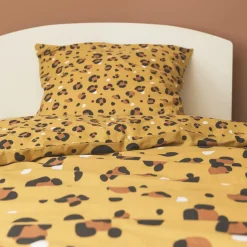 Housse de couette et une taie enfant coton (140 x 200 cm) Lola Caramel