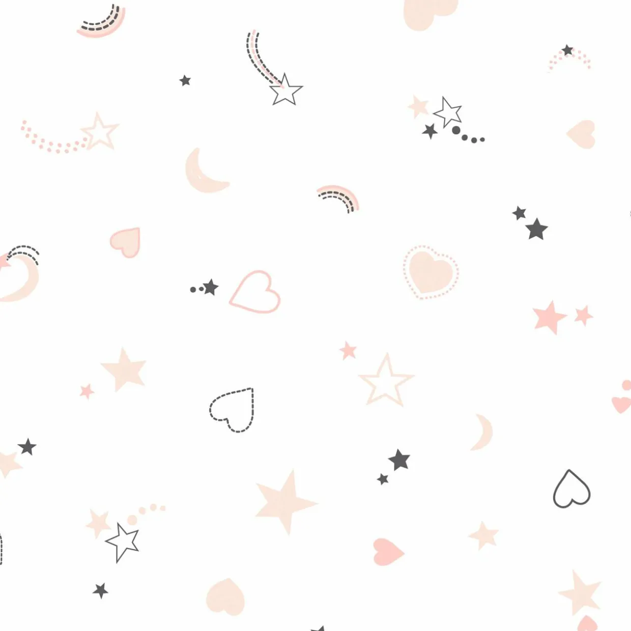 Housse de couette et une taie enfant coton (140 x 200 cm) Chat Rose