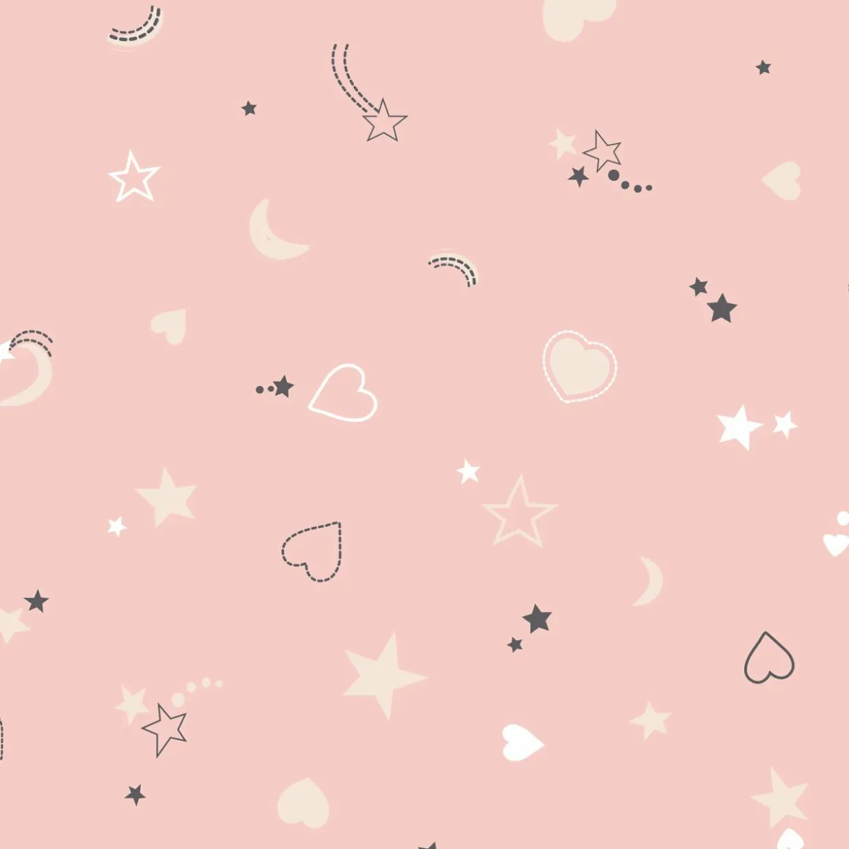 Housse de couette et une taie enfant coton (140 x 200 cm) Chat Rose