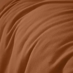 Housse de couette flanelle de coton (240 x 220 cm) Théa Terracotta