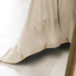 Housse de couette flanelle de coton (140 x 200 cm) Nina Beige
