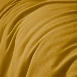 Housse de couette flanelle de coton (240 x 220 cm) Nina Jaune ocre