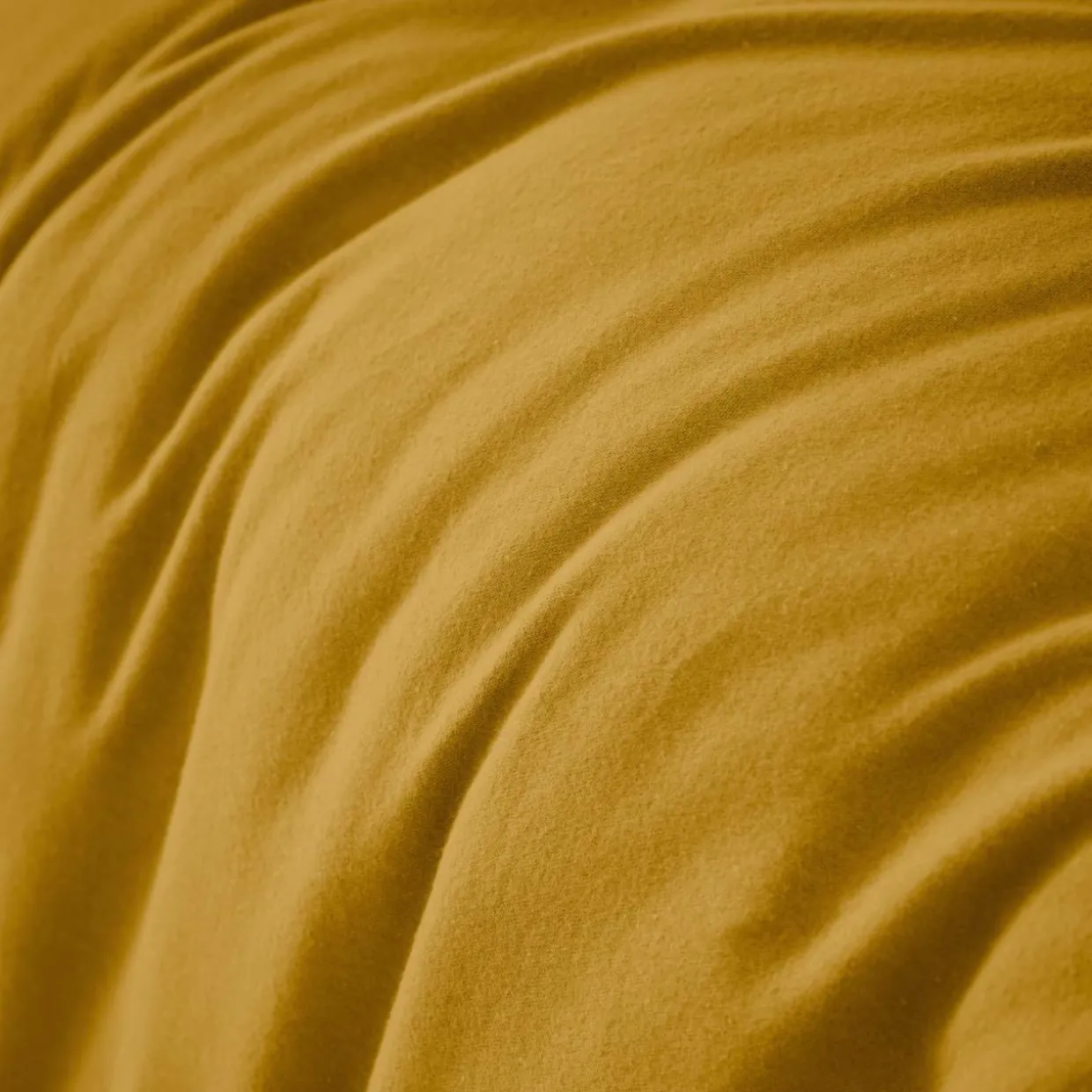 Housse de couette flanelle de coton (240 x 220 cm) Nina Jaune ocre