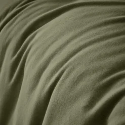 Housse de couette flanelle de coton (200 x 200 cm) Nina Vert romarin