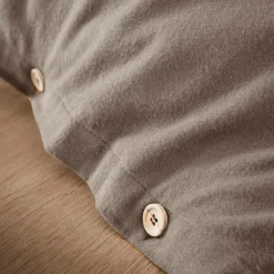 Housse de couette flanelle de coton (280 x 240 cm) Nina Ficelle