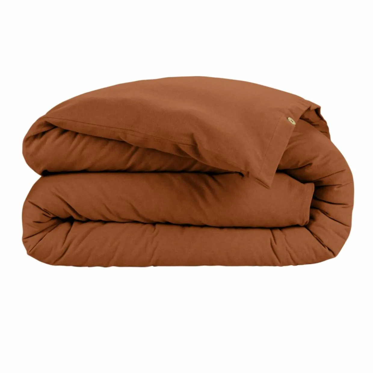 Housse de couette flanelle de coton (200 x 200 cm) Nina Terracotta